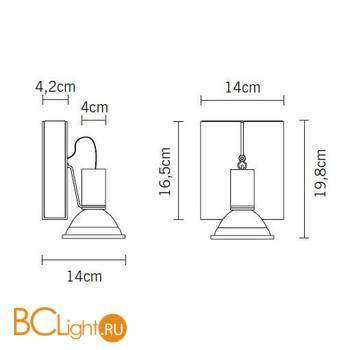 Настенно-потолочный светильник Fabbian Book D85 G03 01 - Схема