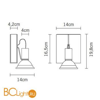 Настенно-потолочный светильник Fabbian Book D85 G03 61 - Схема