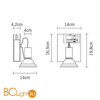 Трековый светильник Fabbian Book D85J03 61 - Схема