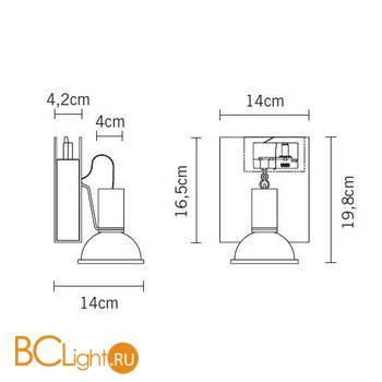 Трековый светильник Fabbian Book D85J05 01 - Схема