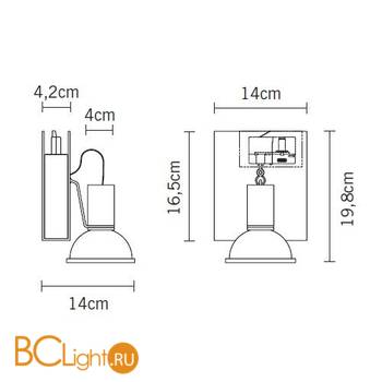 Трековый светильник Fabbian Book D85J05 61 - Схема