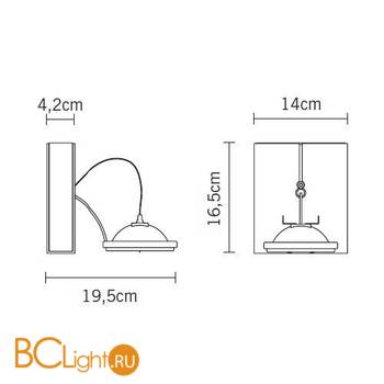 Спот (точечный светильник) Fabbian Book D85 G07 61 - Схема