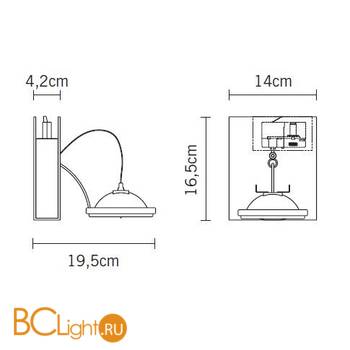 Трековый светильник Fabbian Book D85J07 61 - Схема