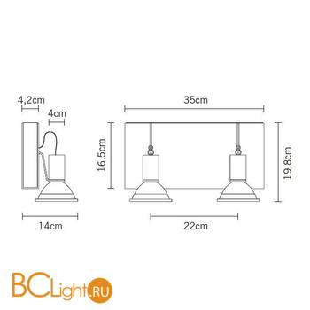 Трековый светильник Fabbian Book D85G13 61 - Схема