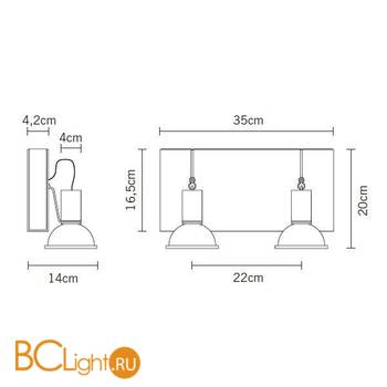 Спот (точечный светильник) Fabbian Book D85 G15 01 - Схема