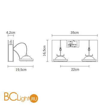 Трековый светильник Fabbian Book D85J17 61 - Схема