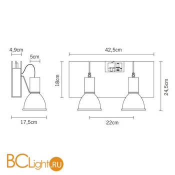 Трековый светильник Fabbian Book D85J19 61 - Схема