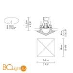 Встраиваемый светильник Fabbian Cheope D27 F08 00 - Схема