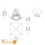 Встраиваемый светильник Fabbian Cheope D27 F07 01 - Схема