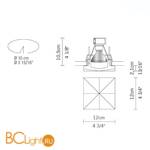 Встраиваемый светильник Fabbian Cindy D27 F28 00 - Схема