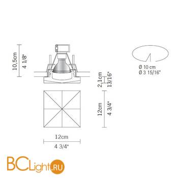 Встраиваемый светильник Fabbian Cindy D27 F28 01 - Схема