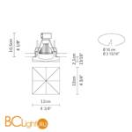 Встраиваемый светильник Fabbian Cindy D27 F28 01 - Схема