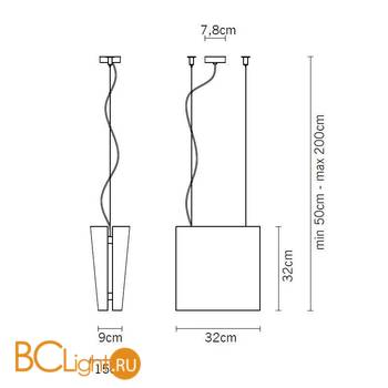 Подвесной светильник Fabbian Clap F08 A01 15 - Схема