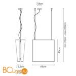 Подвесной светильник Fabbian Clap F08 A05 15 - Схема