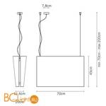 Подвесной светильник Fabbian Clap F08 A07 15 - Схема