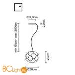 Подвесной светильник Fabbian Cloudy F21 A03 71 - Схема
