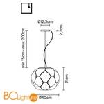 Подвесной светильник Fabbian Cloudy F21 A05 71 - Схема
