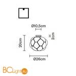 Потолочный светильник Fabbian Cloudy F21 E01 71 - Схема