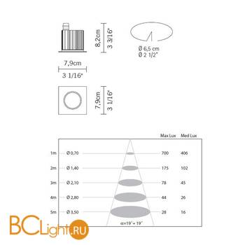 Встраиваемый светильник Fabbian Cricket D60 F17 27 - Схема
