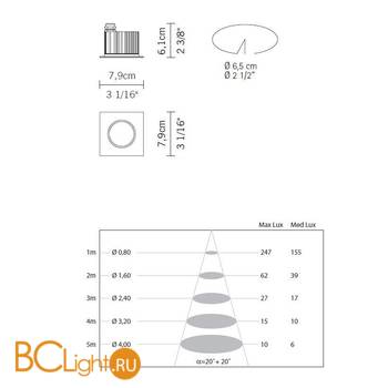 Встраиваемый светильник Fabbian Cricket D60 F20 03 - Схема