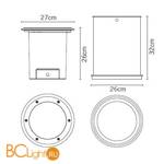 Встраиваемый светильник Fabbian Cricket D60 F30 35 - Схема