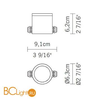 Встраиваемый светильник Fabbian Cricket D60 G13 99 - Схема