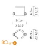 Встраиваемый светильник Fabbian Cricket D60 G14 99 - Схема