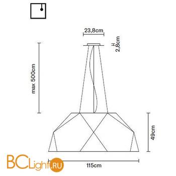 Подвесной светильник Fabbian Crio D81 A03 69 - Схема