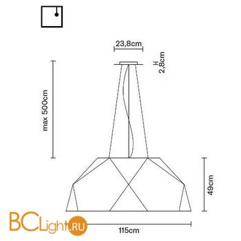 Подвесной светильник Fabbian Crio D81 A13 48 - Схема