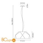 Подвесной светильник Fabbian Crio D81 A01 48 - Схема