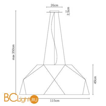 Подвесной светильник Fabbian Crio D81 A03 48 - Схема