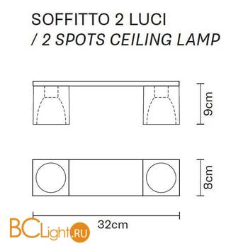 Спот (точечный светильник) Fabbian Cubetto Black Glass D28E02 02 - Схема