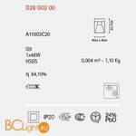 Настенный светильник Fabbian Cubetto Crystal Glass D28 G01 00 - Схема