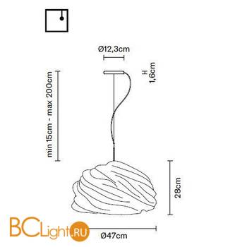 Подвесной светильник Fabbian Cyclone F28 A01 01 - Схема