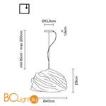 Подвесной светильник Fabbian Cyclone F28 A01 01 - Схема