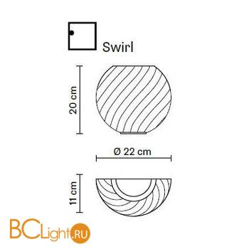 Настенный светильник Fabbian Swirl D82 D98 00 - Схема