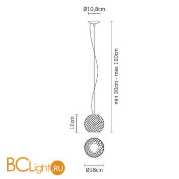 Подвесной светильник Fabbian Diamond D82 A01 00 - Схема