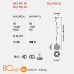 Подвесной светильник Fabbian Swirl D82 A05 00 - Схема