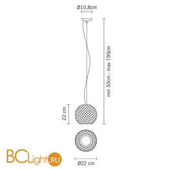 Подвесной светильник Fabbian Diamond D82 A03 00 - Схема