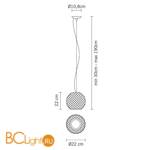 Подвесной светильник Fabbian Diamond D82 A03 00 - Схема