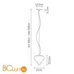 Подвесной светильник Fabbian Dune D86 A01 01 - Схема