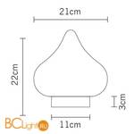 Настольная лампа Fabbian Dune D86 B01 01 - Схема