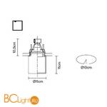 Встраиваемый спот (точечный светильник) Fabbian Easy D14 F56 01 - Схема