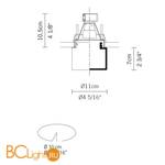 Встраиваемый светильник Fabbian Easy D14 F38 01 - Схема