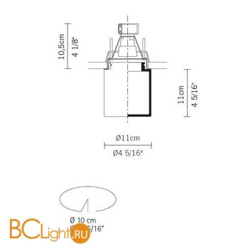 Встраиваемый светильник Fabbian Easy D14 F40 01 - Схема