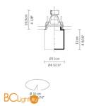 Встраиваемый светильник Fabbian Easy D14 F40 01 - Схема