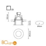 Встраиваемый спот (точечный светильник) Fabbian Eli D27 F54 00 - Схема