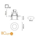 Встраиваемый спот (точечный светильник) Fabbian Eli D27 F54 01 - Схема