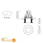 Встраиваемый светильник Fabbian Eli D27 F51 01 - Схема