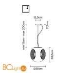 Подвесной светильник Fabbian Eyes F34 A01 00 - Схема